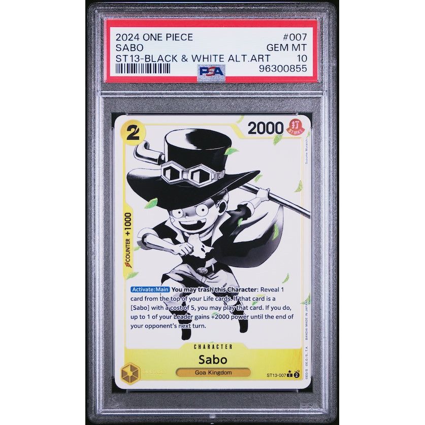 2024 One Piece Ultra Deck-The Three Brothers #007 Sabo ST13-Black & White Alternate Art PSA 10