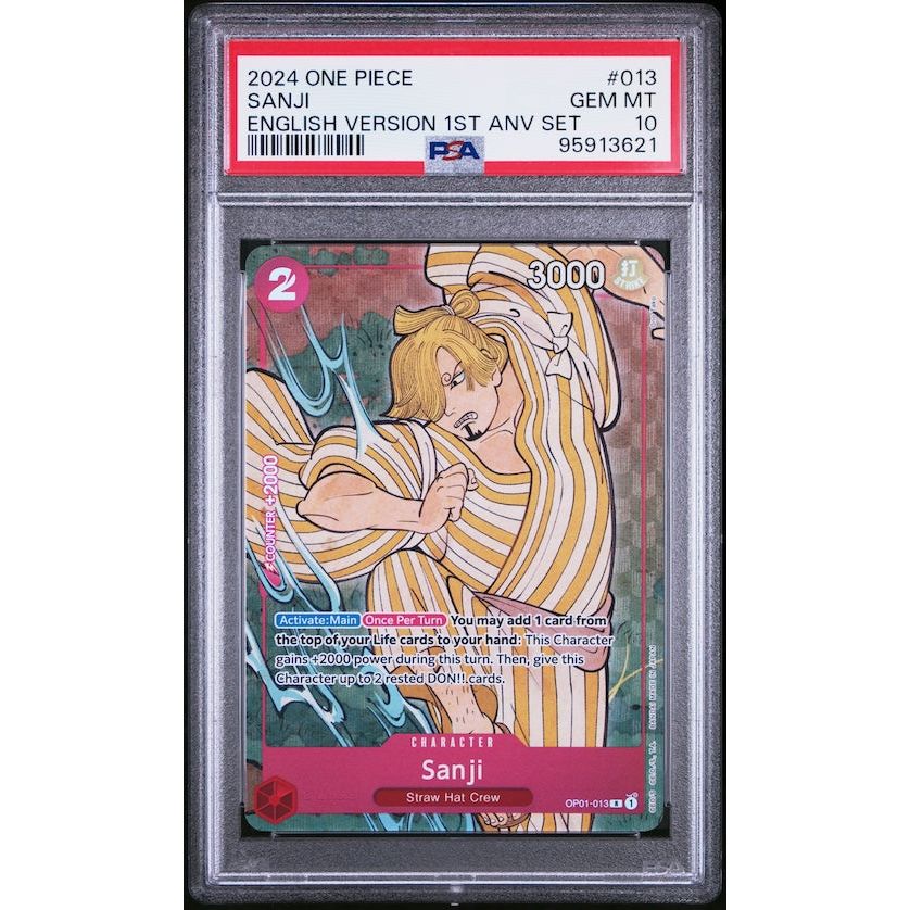 2024 One Piece English Version 1st Anniversary Set #013 Sanji PSA 10