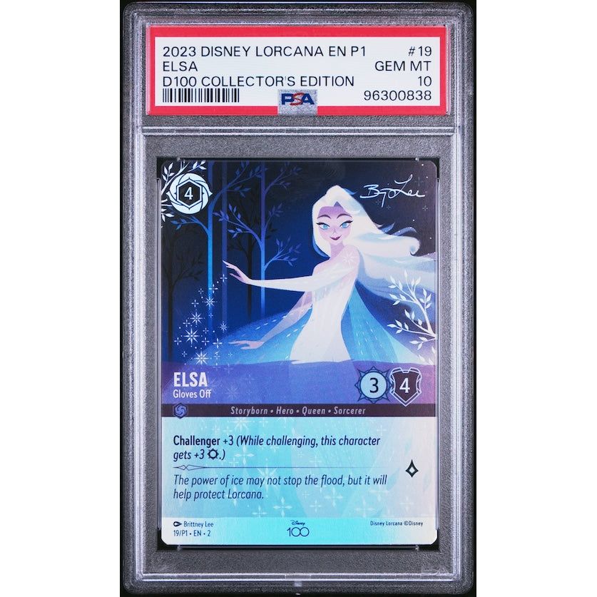 2023 Disney Lorcana En P1-Promo #19 Elsa D100 Collector's Edition PSA 2023 Disney Lorcana En P1-Promo #19 Elsa D100 Collector's Edition PSA