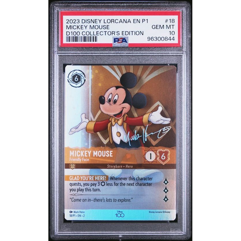 2023 Disney Lorcana En P1-Promo #18 Mickey Mouse D100 Collector's Edit 2023 Disney Lorcana En P1-Promo #18 Mickey Mouse D100 Collector's Edit