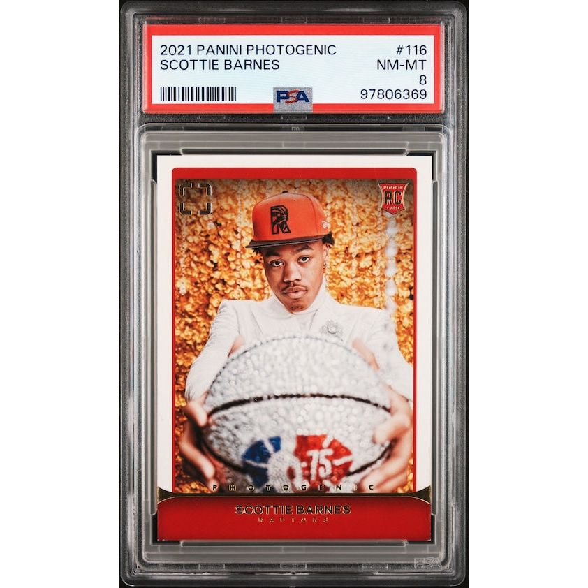 2021 Panini Photogenic #116 Scottie Barnes Rookie Card PSA 8