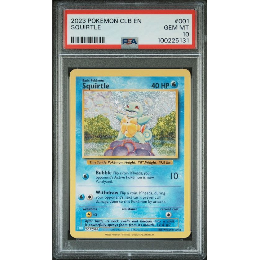 2023 Pokemon Clb-Trading Card Game Classic Blastoise & Suicune Ex Deck #001 Squirtle PSA 10