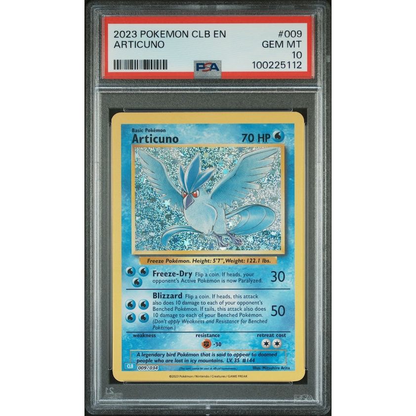2023 Pokemon Clb-Trading Card Game Classic Blastoise & Suicune Ex Deck #009 Articuno PSA 10