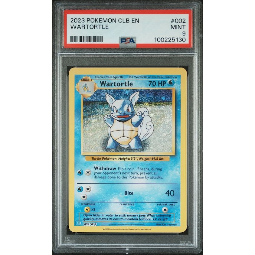 2023 Pokemon Clb-Trading Card Game Classic Blastoise & Suicune Ex Deck #002 Wartortle PSA 9