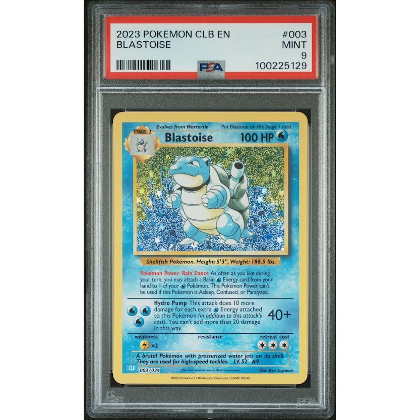 2023 Pokemon Clb-Trading Card Game Classic Blastoise & Suicune Ex Deck #003 Blastoise PSA 9