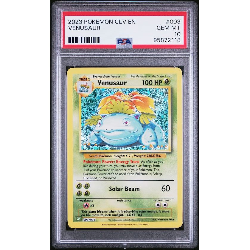 2023 Pokemon Clv-Trading Card Game Classic Venusaur & Lugia Ex Deck #003 Venusaur PSA 10