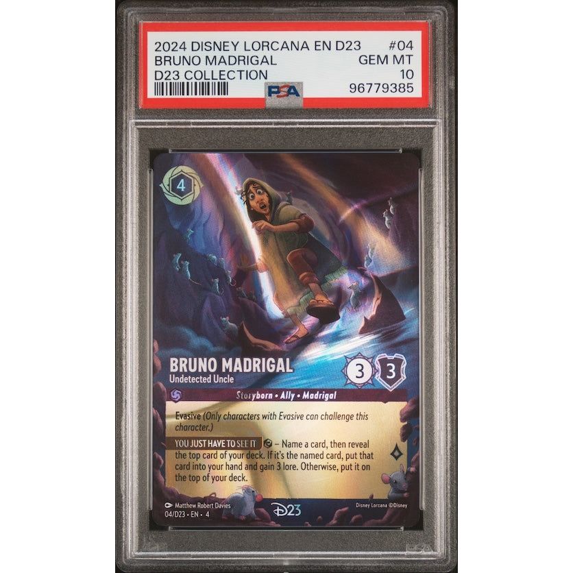 2024 Disney Lorcana En D23 Collection Expo Promo #04 Bruno Madrigal PSA 10