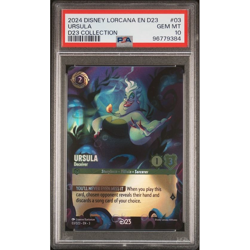 2024 Disney Lorcana En D23 Collection Expo Promo #03 Ursula PSA 10