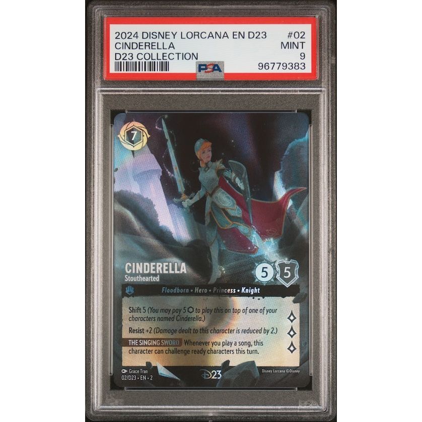 2024 Disney Lorcana En D23 Collection Expo Promo #02 Cinderella PSA 9