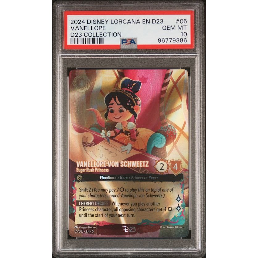 2024 Disney Lorcana En D23 Collection Expo Promo #05 Vanellope PSA 10 2024 Disney Lorcana En D23 Collection Expo Promo #05 Vanellope PSA 10