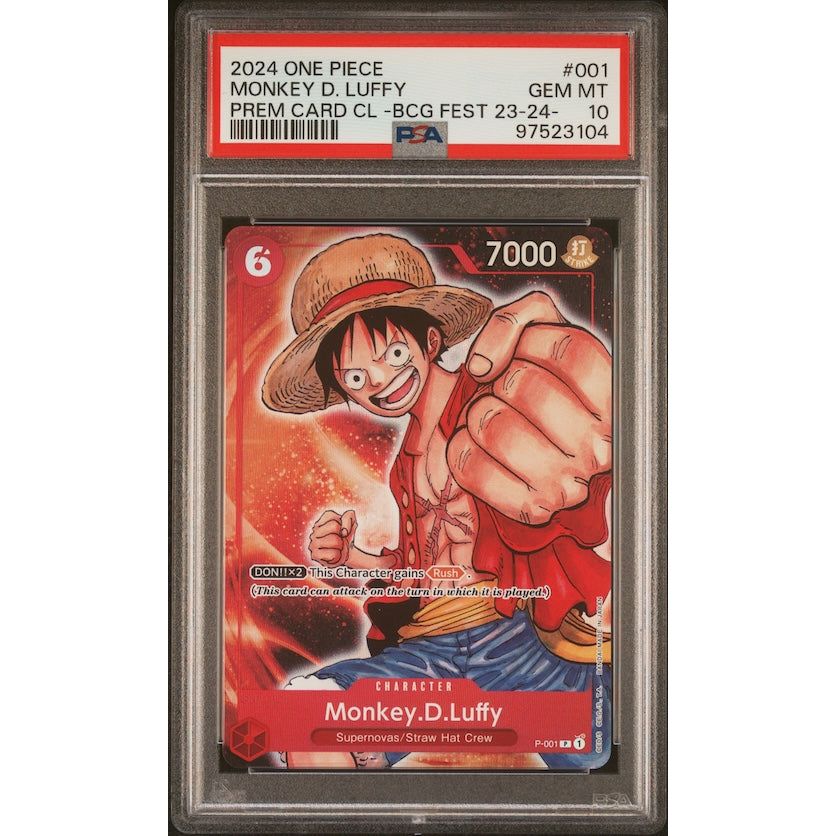 2024 One Piece Premium Card Collection -Bandai Card Games Fest 23-24 Edition- #001 Monkey D. Luffy PSA 10