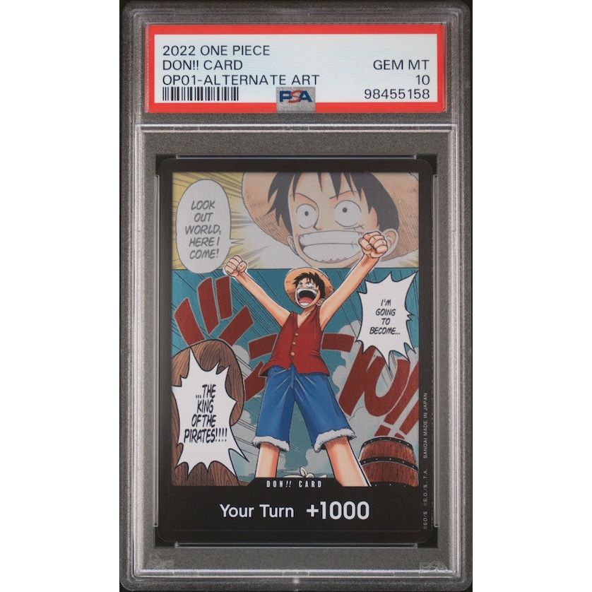 2022 One Piece Romance Dawn DON!! Card Op01-Alternate Art PSA 10