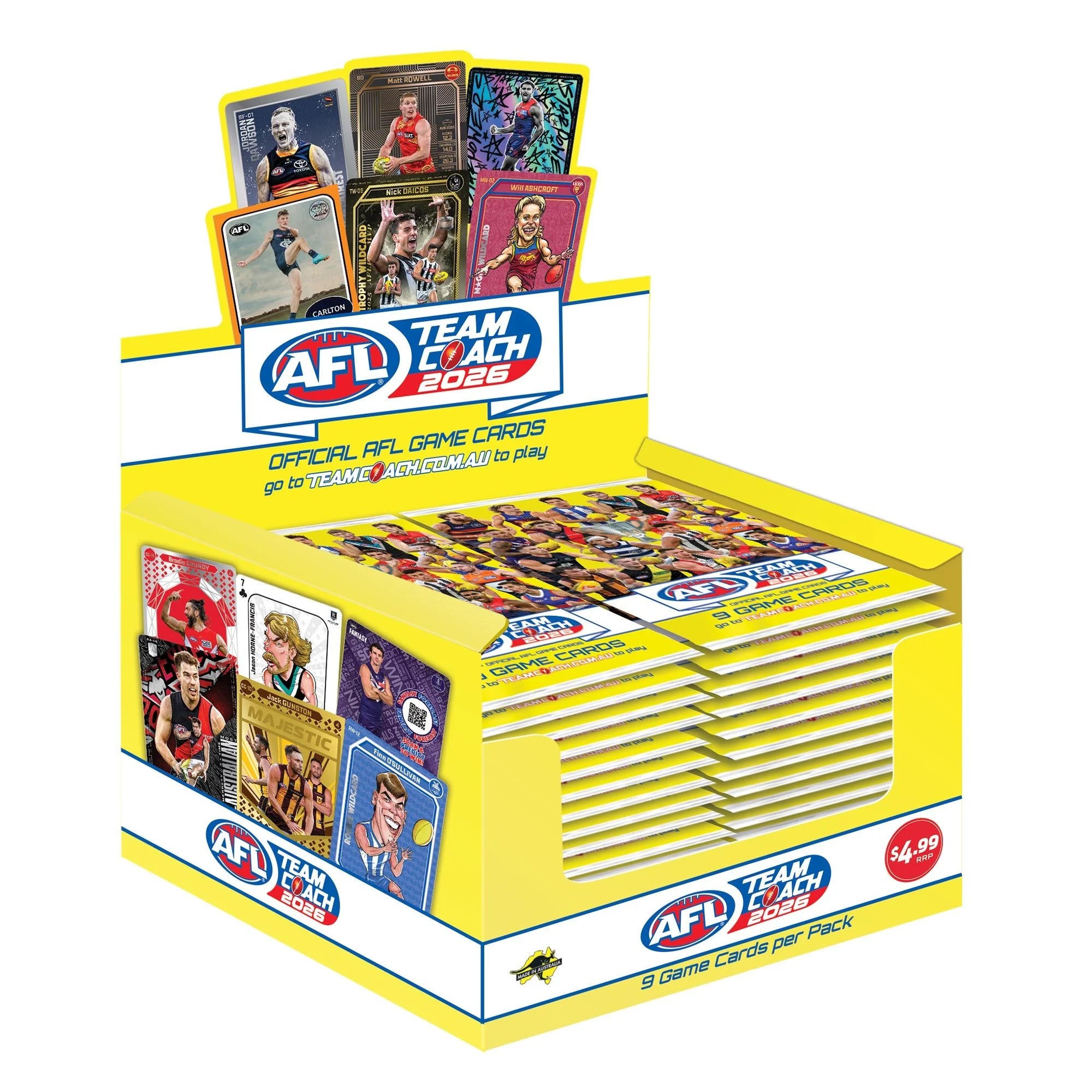 2026 AFL TeamCoach Footy Booster Box (36 Packs)