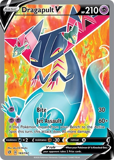 Sword & Shield Rebel Clash - 183/192 Dragapult V (Full Art) Ultra Rare Sword & Shield Rebel Clash - 183/192 Dragapult V (Full Art) Ultra Rare