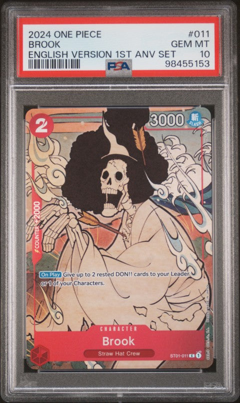 2024 One Piece English Version 1st Anniversary Set #011 Brook PSA 10