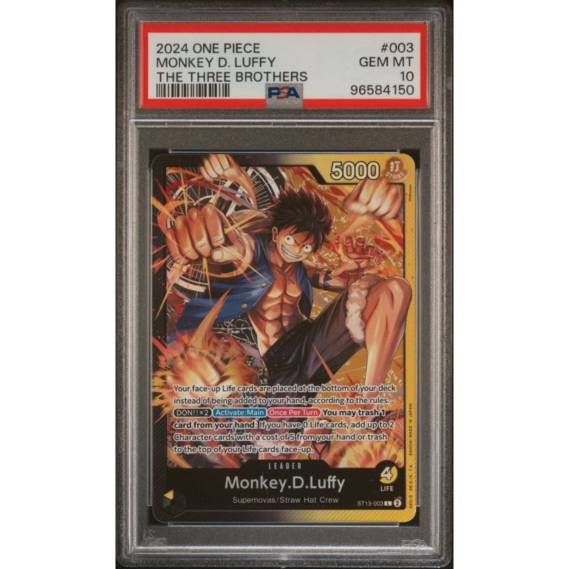 one piece card game the three brothers ultra deck st-13 2024 One Piece Ultra Deck St13-The Three Brothers #003 Monkey D. Luffy