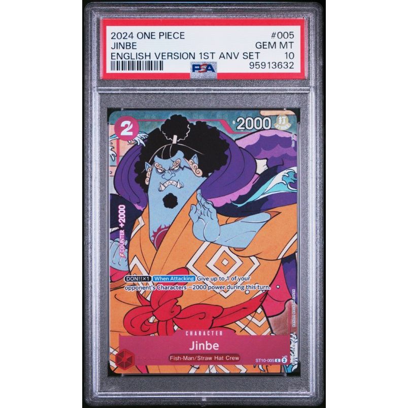 2024 One Piece English Version 1st Anniversary Set #005 Jinbe PSA 10 2024 One Piece English Version 1st Anniversary Set #005 Jinbe PSA 10