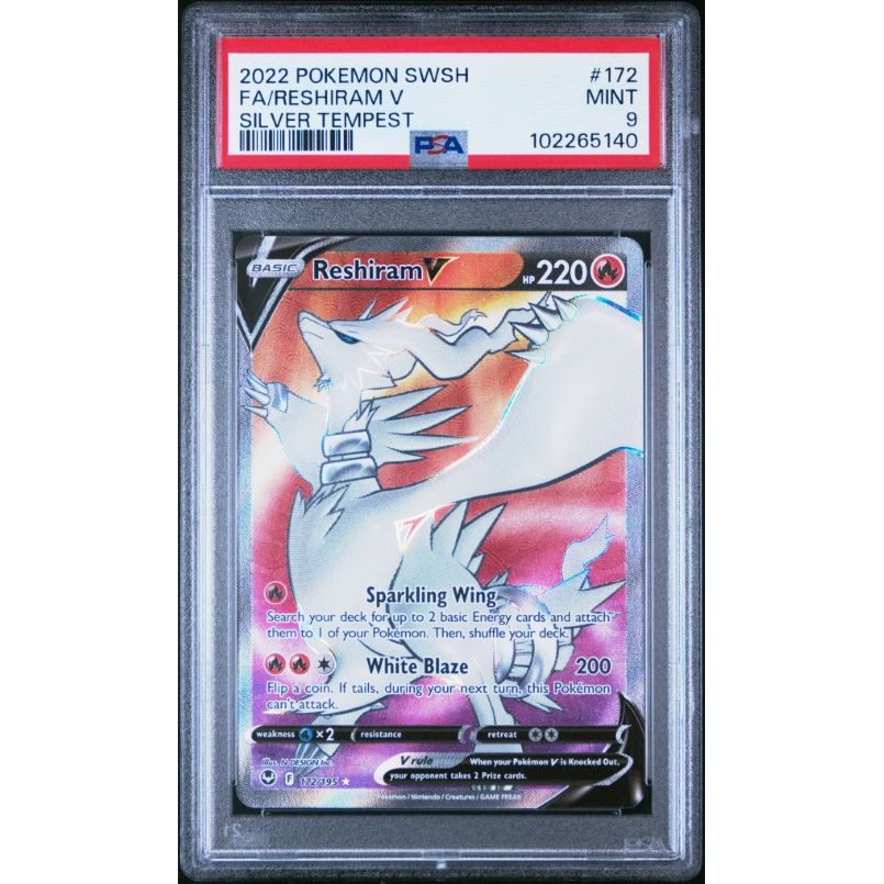 2022 Pokemon Sword & Shield Silver Tempest #172 Fa/Reshiram V Silver T