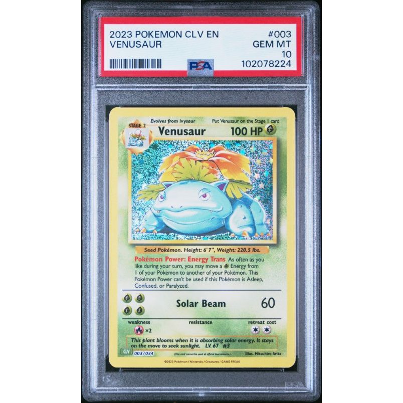 2023 Pokemon Clv-Trading Card Game Classic Venusaur & Lugia Ex Deck #003 Venusaur PSA 10