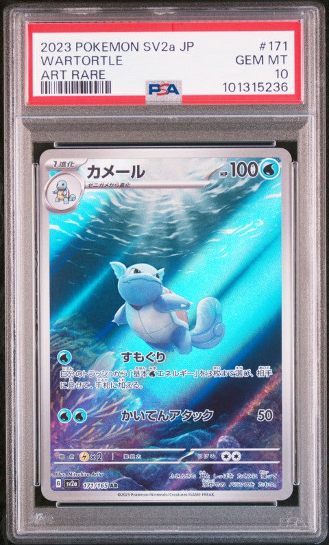 2023 Pokemon Japanese Sv2a-Pokemon 151 #171 Wartortle Art Rare PSA 10