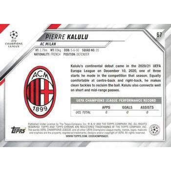 2021-22 Topps Chrome UEFA Champions League #67 Pierre Kalulu