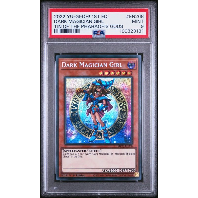 2022 Yu-Gi-Oh! Tin Of The Pharaoh's Gods #EN268 Dark Magician Girl PSA 9