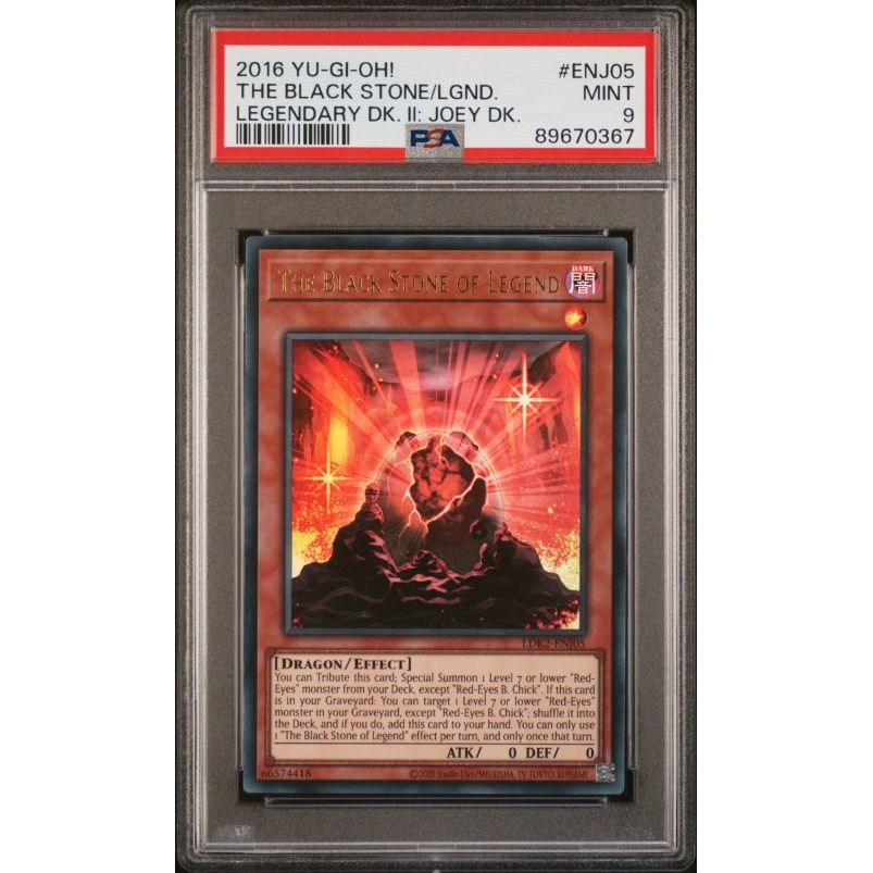 2016 Yu-Gi-Oh! Legendary Deck Ii #ENJ05 The Black Stone/Lgnd. Legendary Dk. Ii: Joey Dk. PSA 9