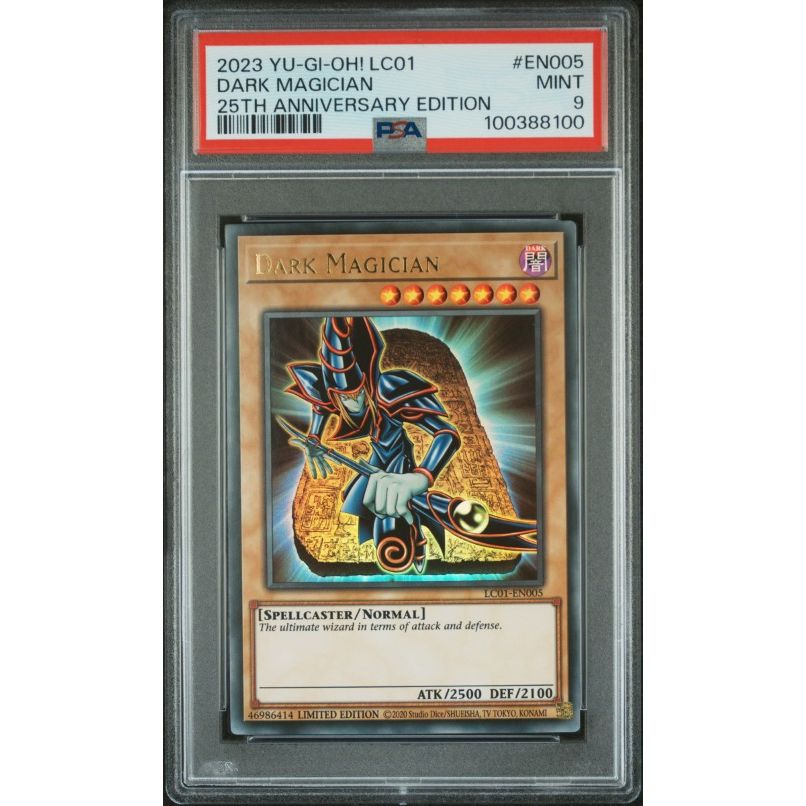 2023 Yu-Gi-Oh! Lc01-Legendary Collection: 25th Anniversary Edition #EN005 Dark Magician 25th Anniversary Edition PSA 9