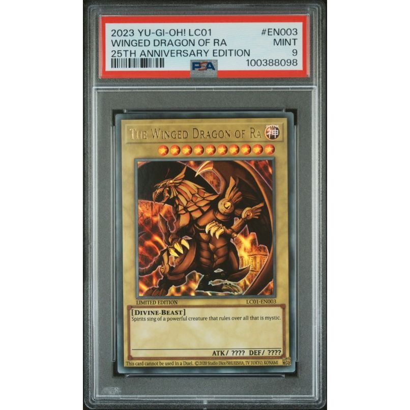 2023 Yu-Gi-Oh! Lc01-Legendary Collection: 25th Anniversary Edition #EN003 Winged Dragon Of Ra PSA 9