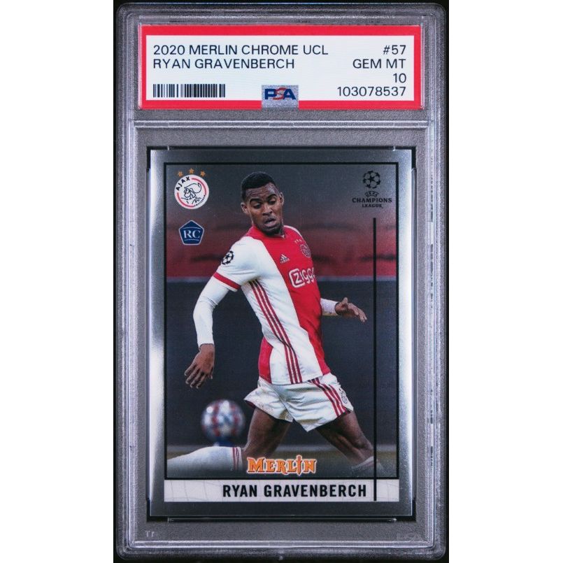 2020 Topps Merlin Chrome Uefa Champions League #57 Ryan Gravenberch PSA 10