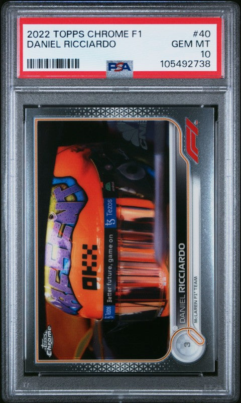 2022 Topps Chrome Formula 1 #40 Daniel Ricciardo PSA 10
