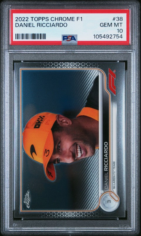 2022 Topps Chrome Formula 1 #38 Daniel Ricciardo PSA 10