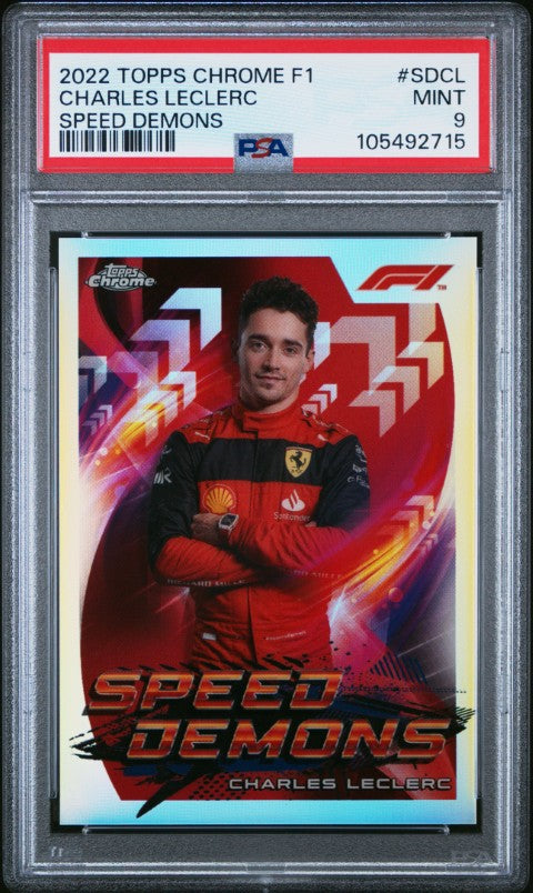2022 Topps Chrome Formula 1 Speed Demons #SDCL Charles Leclerc Speed Demons PSA 9