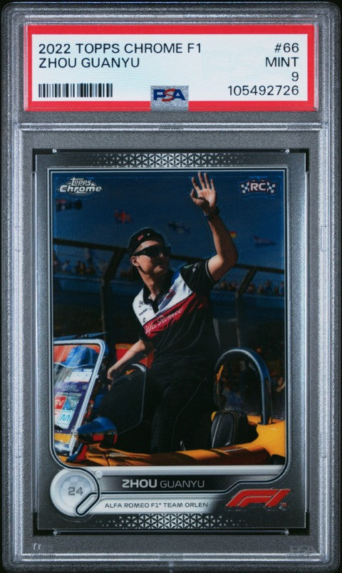 2022 Topps Chrome Formula 1 #66 Zhou Guanyu PSA 9