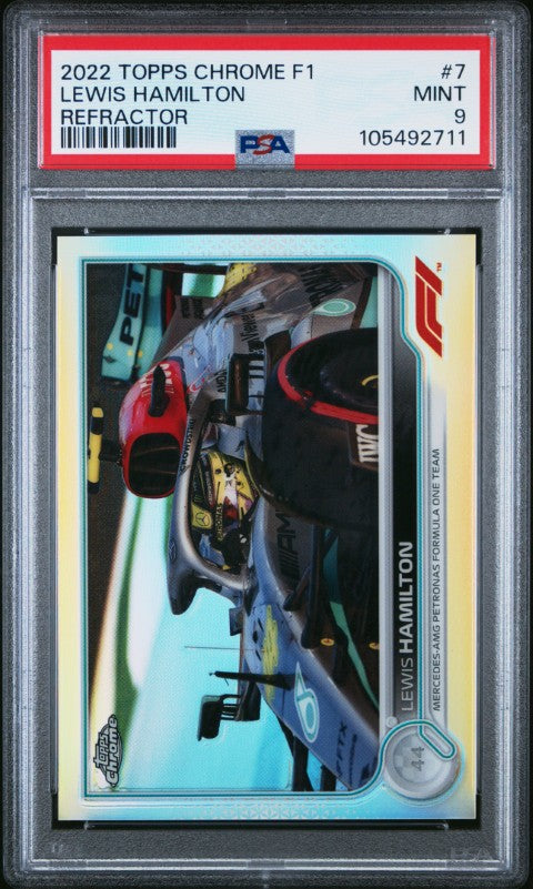 2022 Topps Chrome Formula 1 #7 Lewis Hamilton Refractor PSA 9