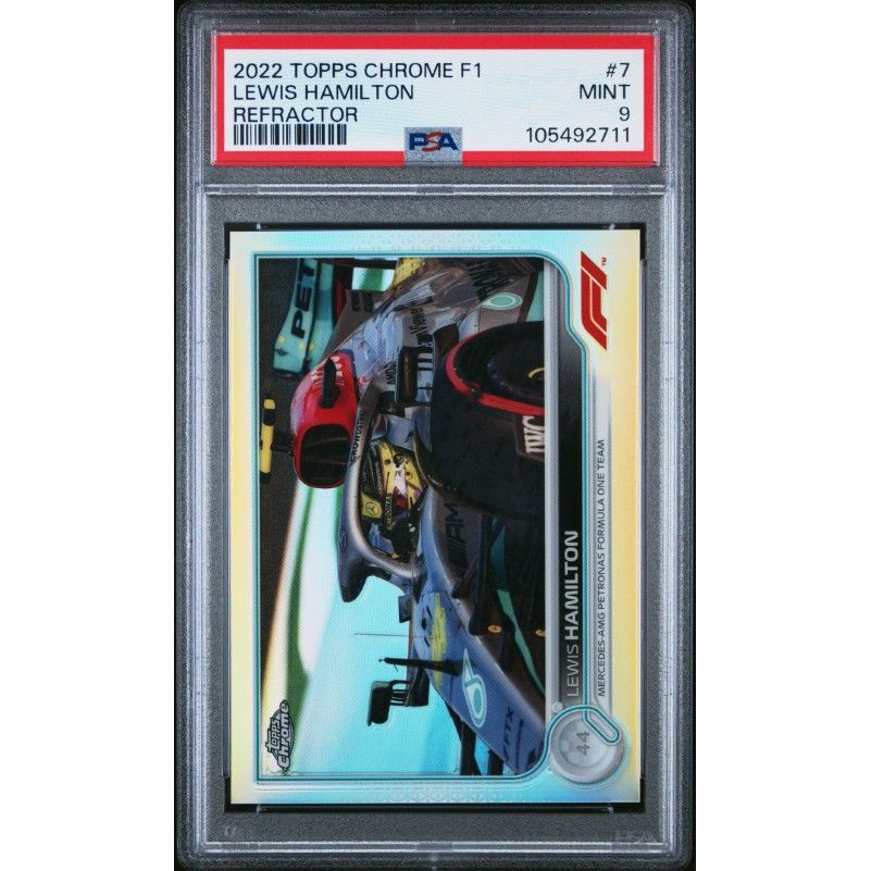 2022 Topps Chrome Formula 1 #7 Lewis Hamilton Refractor PSA 9
