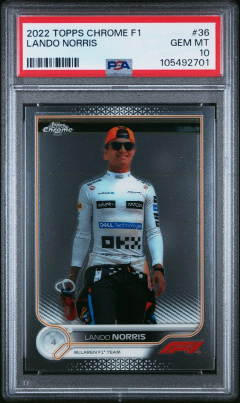 2022 Topps Chrome Formula 1 #36 Lando Norris PSA 10