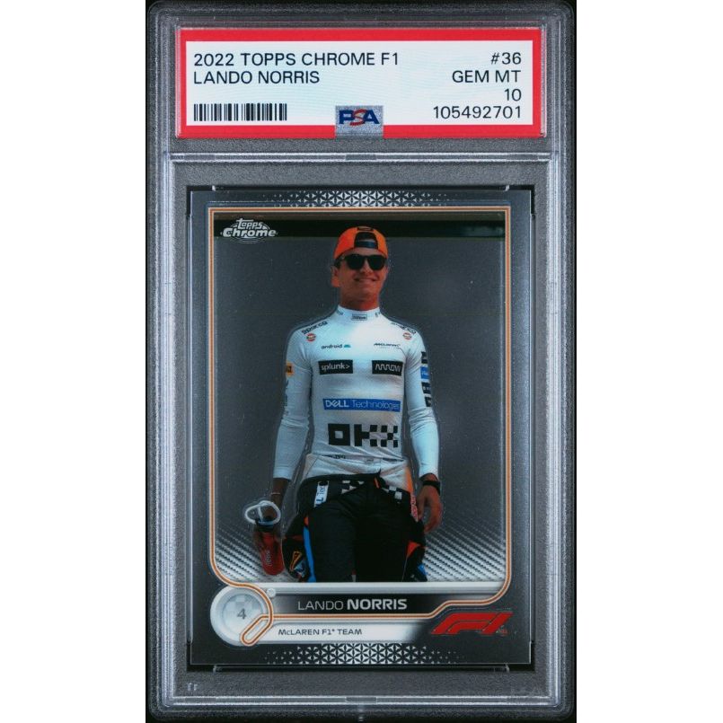 2022 Topps Chrome Formula 1 #36 Lando Norris PSA 10