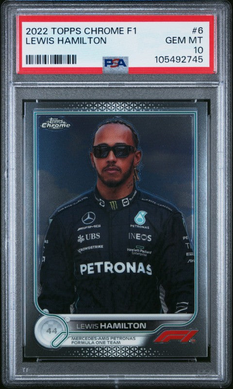 2022 Topps Chrome Formula 1 #6 Lewis Hamilton PSA 10