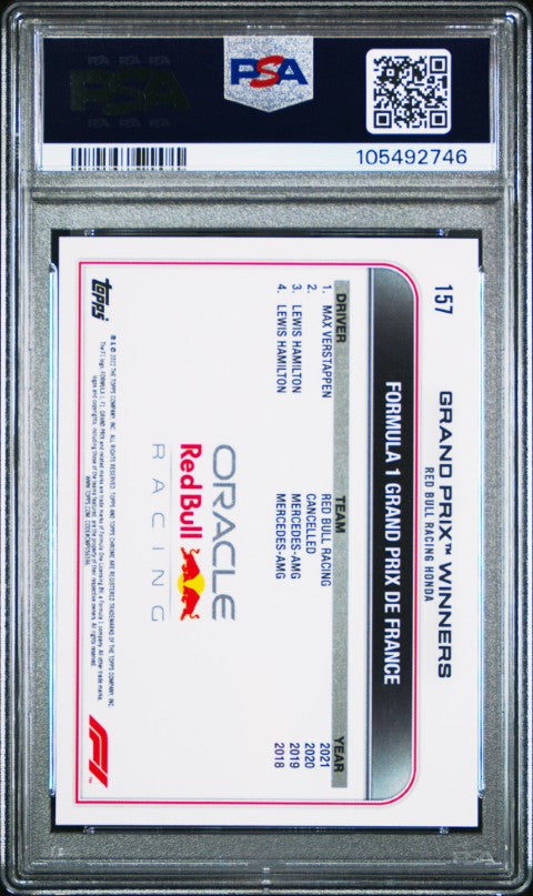 2022 Topps Chrome Formula 1 #157 Max Verstappen PSA 10