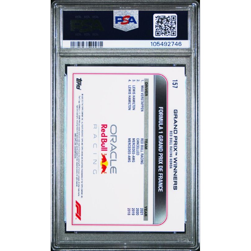 2022 Topps Chrome Formula 1 #157 Max Verstappen PSA 10