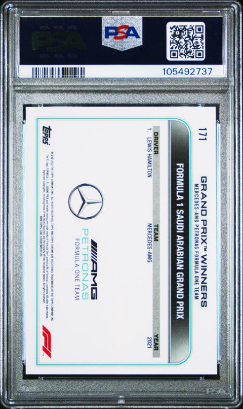 2022 Topps Chrome Formula 1 #171 Lewis Hamilton PSA 10