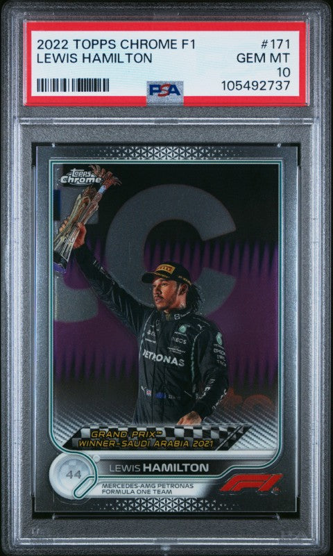 2022 Topps Chrome Formula 1 #171 Lewis Hamilton PSA 10