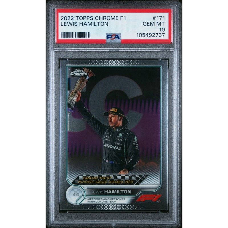 2022 Topps Chrome Formula 1 #171 Lewis Hamilton PSA 10