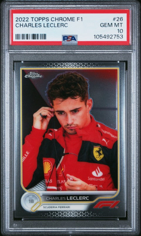 2022 Topps Chrome Formula 1 #26 Charles Leclerc PSA 10