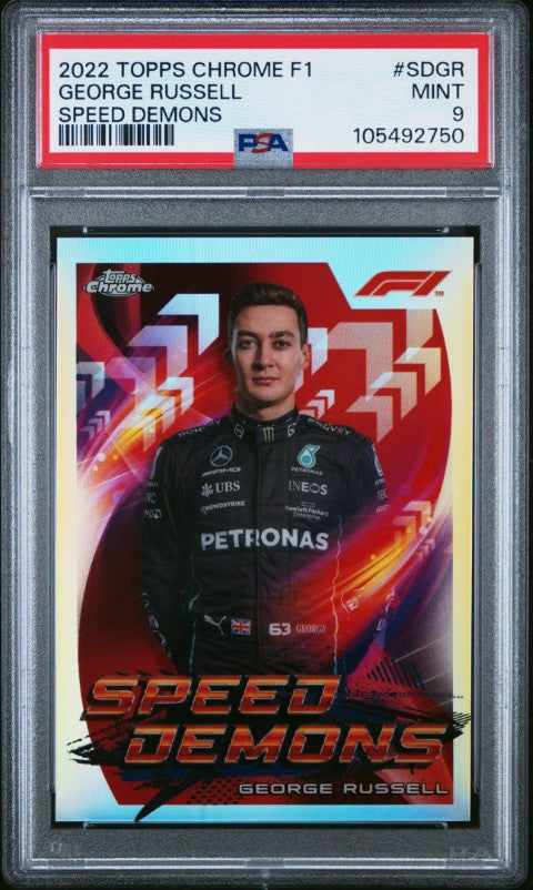2022 Topps Chrome Formula 1 Speed Demons #SDGR George Russell Speed Demons PSA 9