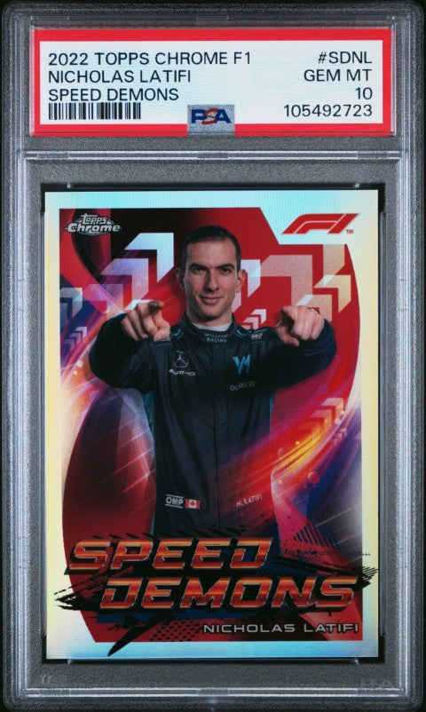 2022 Topps Chrome Formula 1 Speed Demons #SDNL Nicholas Latifi Speed Demons PSA 10