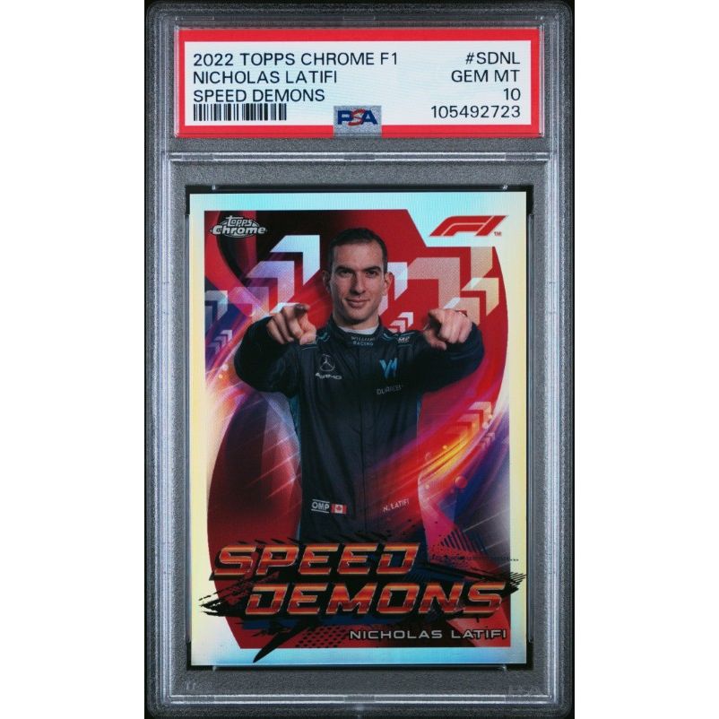 2022 Topps Chrome Formula 1 Speed Demons #SDNL Nicholas Latifi Speed Demons PSA 10