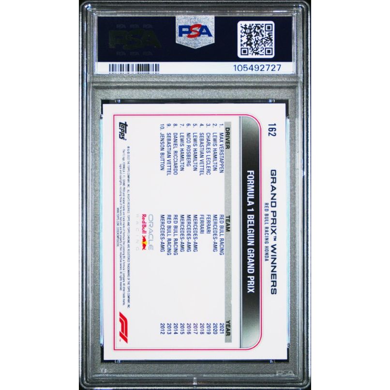 2022 Topps Chrome Formula 1 #162 Max Verstappen PSA 10