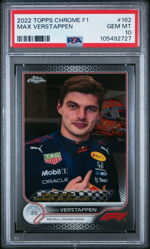 2022 Topps Chrome Formula 1 #162 Max Verstappen PSA 10